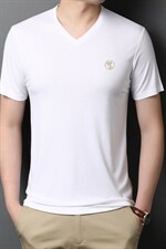 爸爸夏装冰丝polo衫薄款男士短袖t恤中年人商务休闲时尚百搭衣服，男装T恤，电商B212（原钱塘6029）