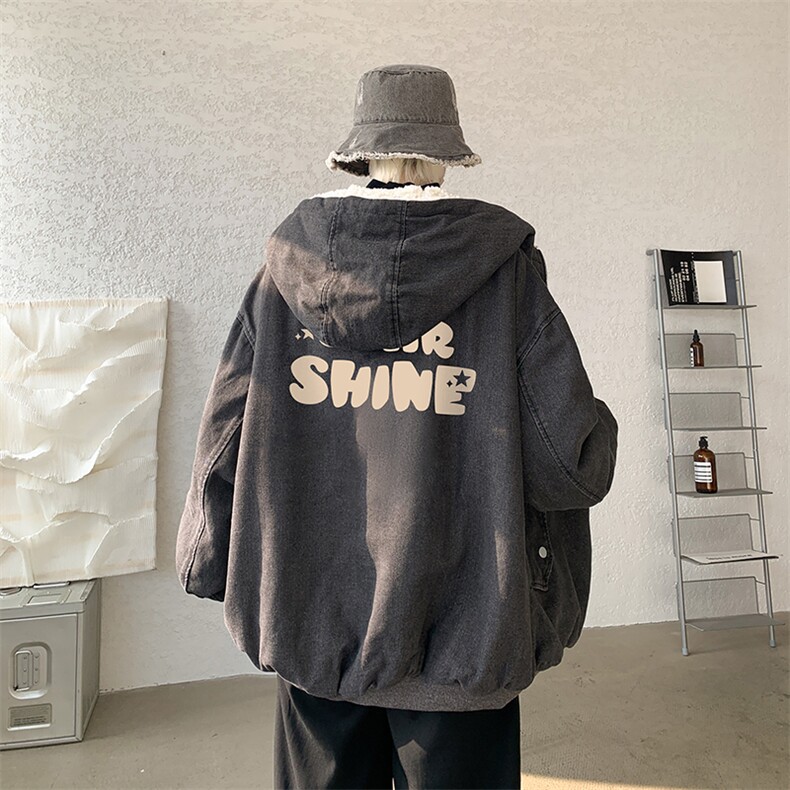 控价158牛仔棉衣男大码加绒羊羔绒牛仔棉服男棉袄NM53337-P140,男装棉衣,电商A040