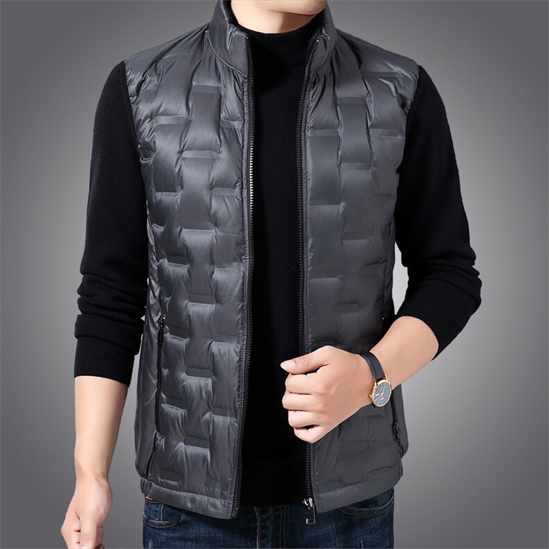 CXYF59381钱塘2020-2冬季厚款商务休闲中年男士百搭羽绒马甲P132,男装羽绒服,钱塘207-2