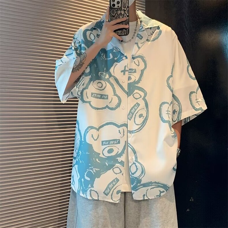 男士短袖夏季2024新款衬衫T3114P28,男装衬衫,星座1116-2