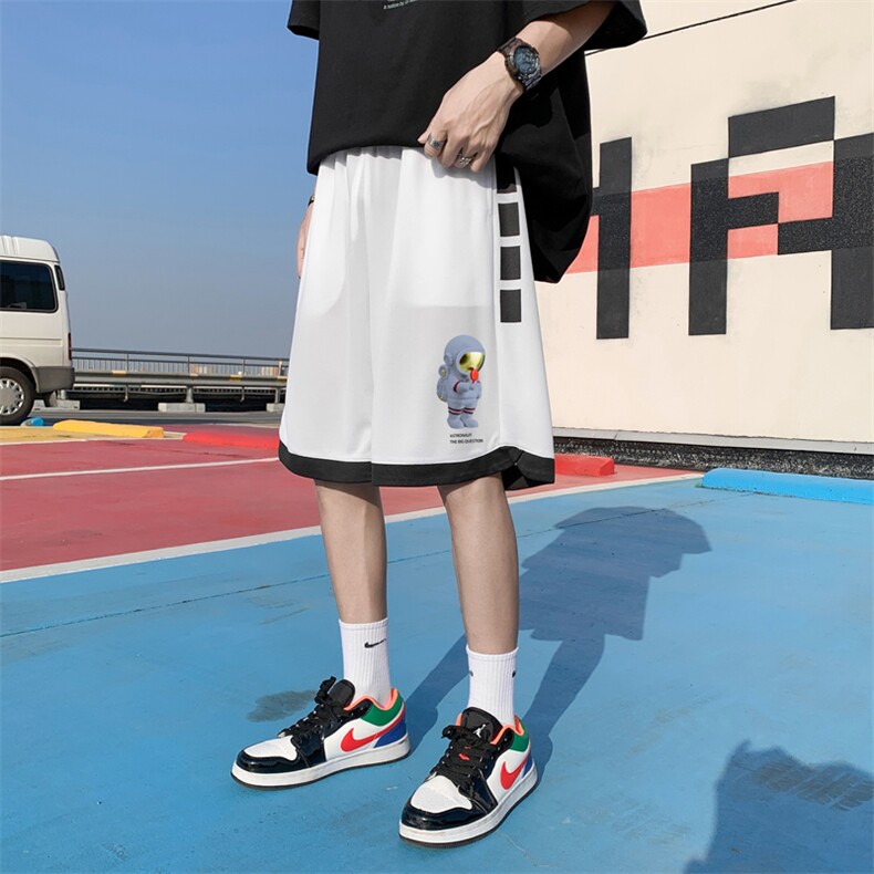！2023夏季冰丝男士太空人印花短裤运动中裤DK608P30,男装休闲裤,电商B220