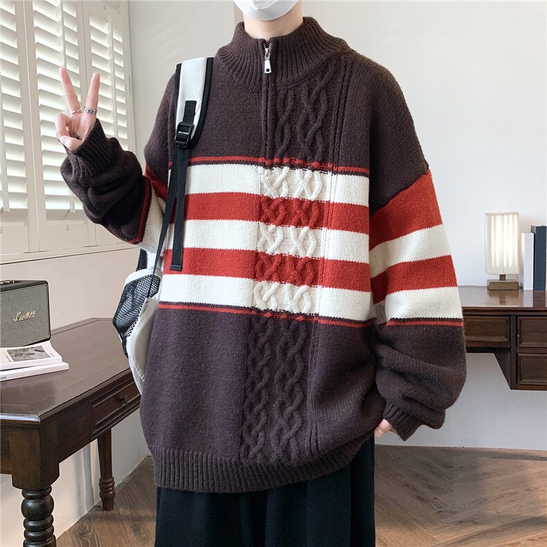 【新品】2025秋冬男士时尚休闲百搭针织连帽毛衣潮流-M245-P63,男装针织衫/毛衣,星座1105-1