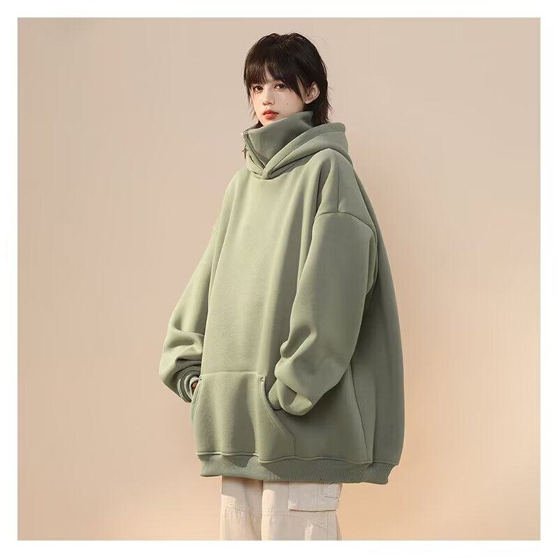秋冬姐妹闺蜜装加绒加厚连帽卫衣女新款韩版宽松学生百搭上衣,男装卫衣,星座218-1（原230）