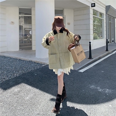 [新品]25秋卡其色百搭休闲外套2C326-W302P175-K258，女装短外套，2C326