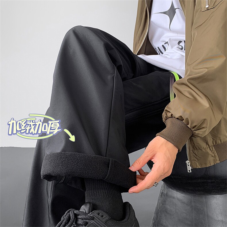 【加绒防水冲锋裤】 D2216-TP50控价68 冬季拉链设计感高街长裤男图片