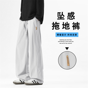 显高显瘦裤子美式直筒舒适长裤舒适个性布标 K331特批30 59.9图片