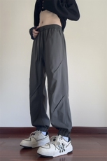 秋季现货宽松纯色束脚垂感休闲裤男DSA157B-K9855-P40，男装休闲裤，电商A157B