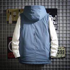 网格拉链装饰连帽棉马甲男冬季百搭防风马甲外套A090-MJ20p75限98，男装背心/马甲，电商A089-1