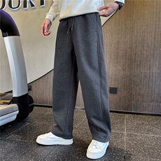 加绒加厚运动裤子男冬季202新款美式休闲弯刀裤A313-18182-P68，女装休闲裤，电商A313