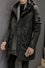 男士羽绒服2020冬季新款潮牌中长款加厚外套DS581T，男装羽绒服，电商A102