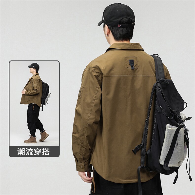 2025新款户外防水夹克新款上衣工装休闲外套男女同款男款61005-83,男装夹克,电商D215