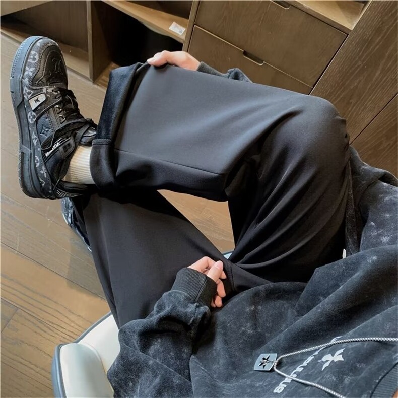 加绒男新款青少年时尚休闲裤B4524P42,男装休闲裤,星座1116-2