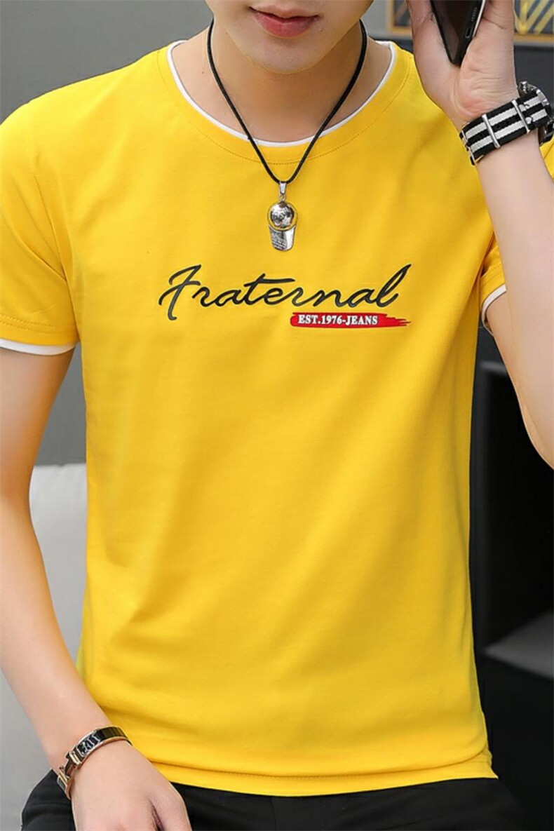 5627-P30男士短袖t恤打底衫潮牌上衣服男装2021新款潮流夏装纯棉,男装T恤,电商D310（原电商305）