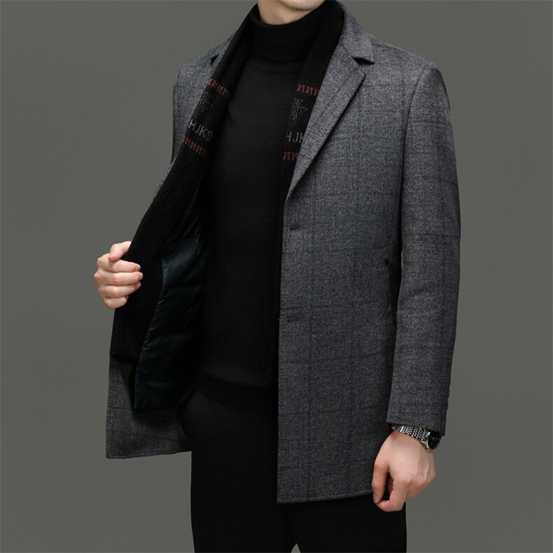 CKYC6076钱塘2020-2冬季新款商务休闲厚款中年男士毛呢西服P345,男装西服,钱塘207-2