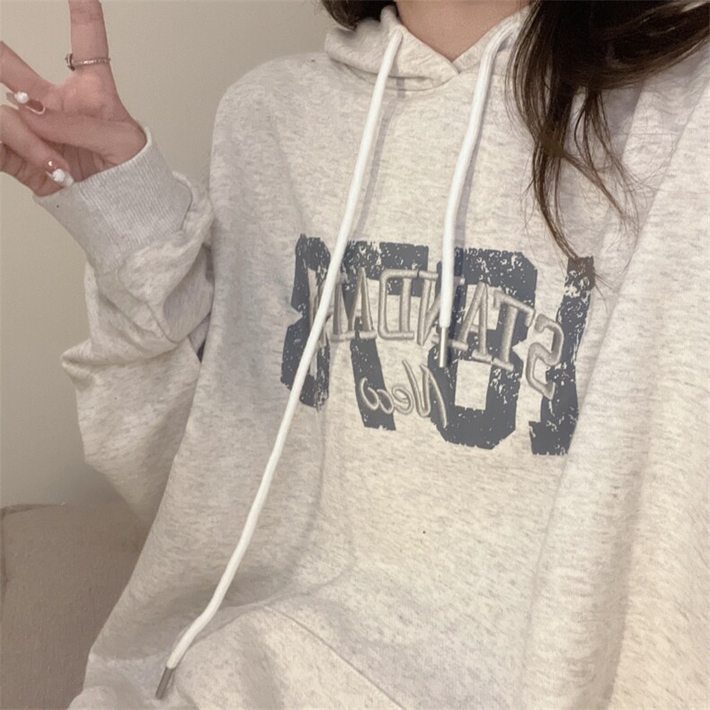 潮牌卫衣设计感刺绣上衣秋冬韩版宽松情侣开衫连帽卫衣E564-P40,男装卫衣,星座911-2(原星座613-2）
