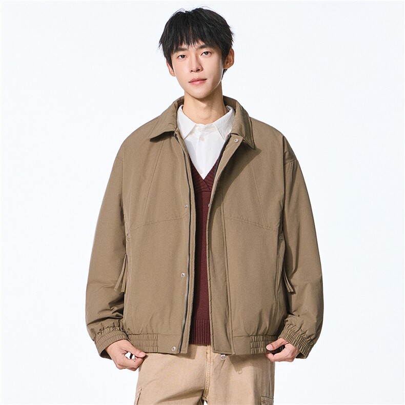 2025秋冬新款翻领工装夹克男户外登山服棉服W0118,男装夹克,电商D215