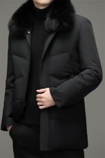 新款羽绒服男士毛领内胆外套中年爸爸装冬季商务休闲男装外套，男装羽绒服，电商B212（原钱塘6029）