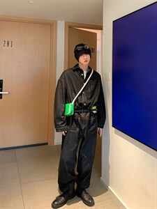【2025春夏】送腰带定制水洗牛仔长袖夹克连体裤长裤连体衣男,男装夹克,星座112A