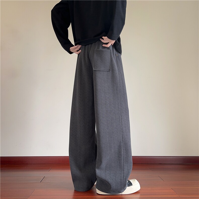 卫裤男春季新款2025宽松直筒休闲裤子K2596*常规P35加绒P40控78,男装休闲裤,星座227-1