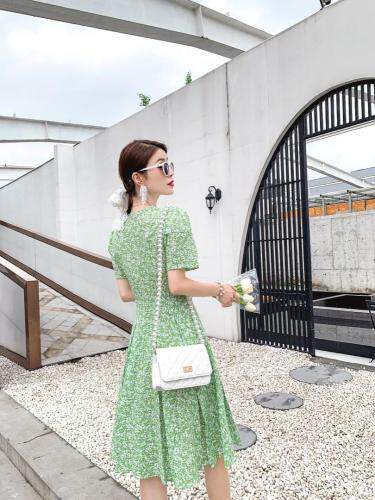 现货.花色连衣裙，女装连衣裙，秋水伊人