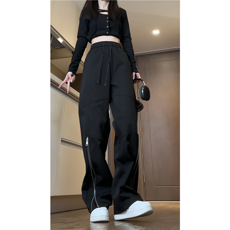 抖音品质春季新款机能拉链拼接宽松冲锋裤B315-K24025-p50控78,男装休闲裤,电商B315