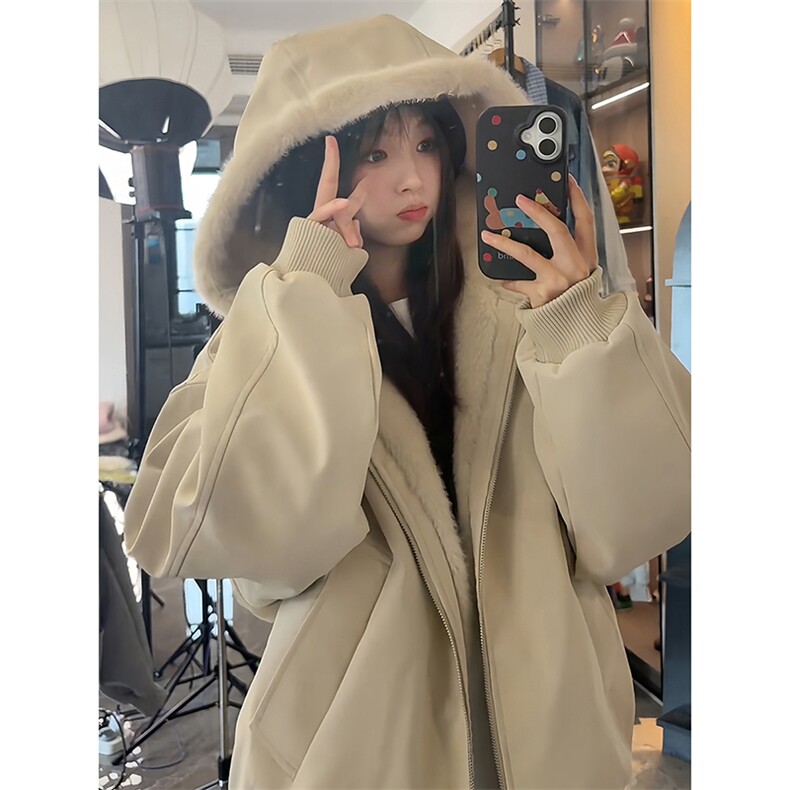 现货高品质美式高街冬季重磅座山雕大毛毛领pu皮棉衣男女加厚外套,男装皮衣,电商A486-1