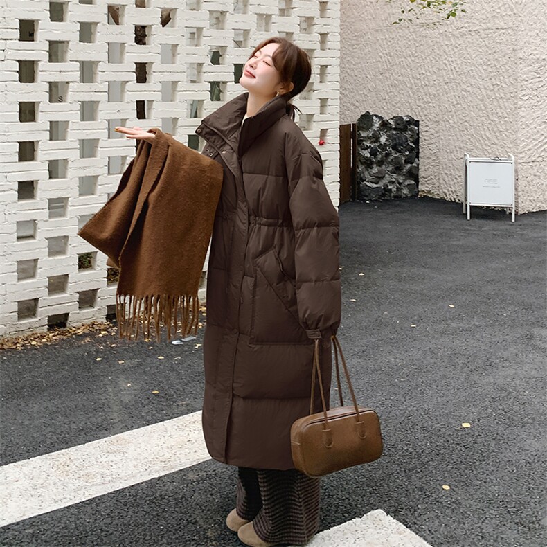 现-货【新款首-发】90%白鸭绒韩版宽松加厚外套1858款-P320-K430,女装羽绒服,浙宝285（原212）
