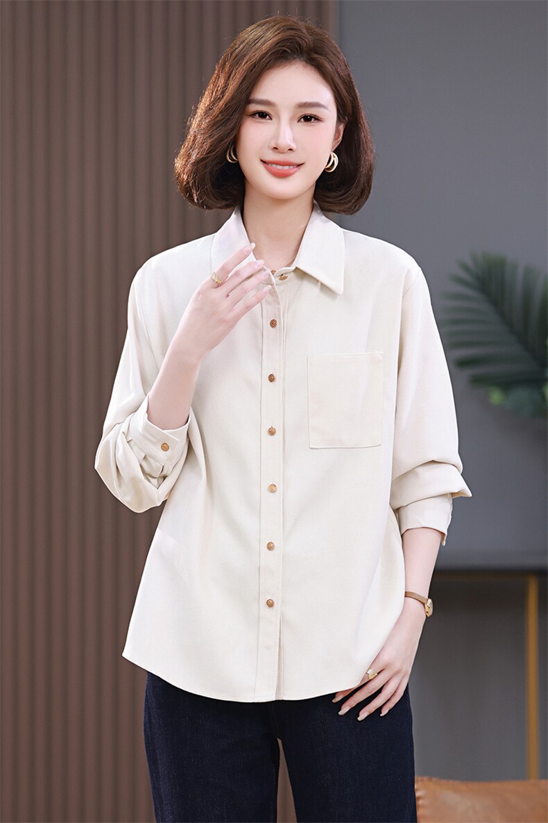 时尚宽松显瘦长袖衬衫女新款韩版百搭气质上衣春装女装外套,商品下架区,韩派