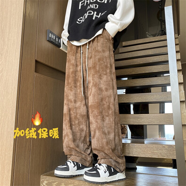 秋冬加绒加厚灯芯绒扎染休闲裤712-KK371 P65图片