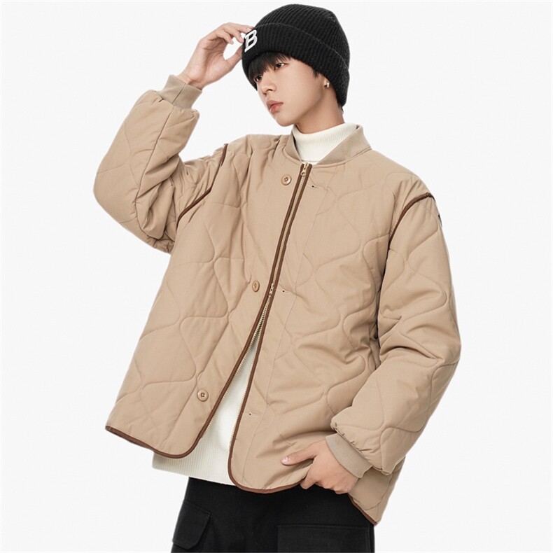 1506/M6081/P80冬季情侣棉衣薄款立领棉服男葫芦格棉袄外套1,男装棉衣,星座1506