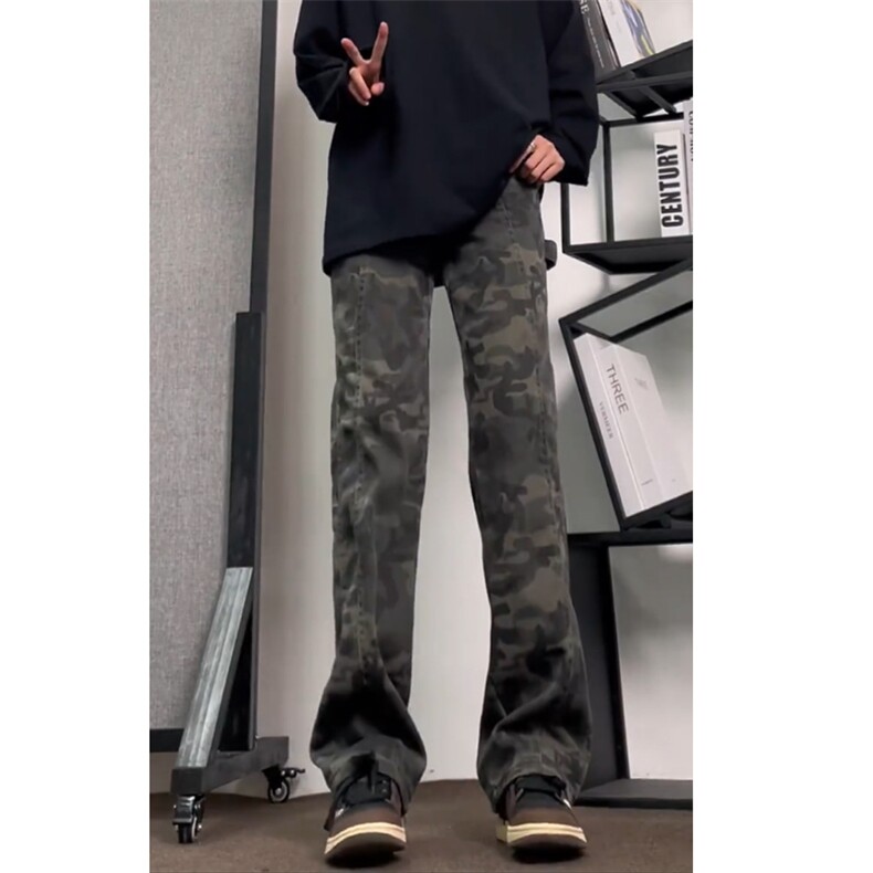 早秋迷彩裤长裤宽松休闲男直筒牛仔裤nk24001-P40,男装牛仔裤,星座1212