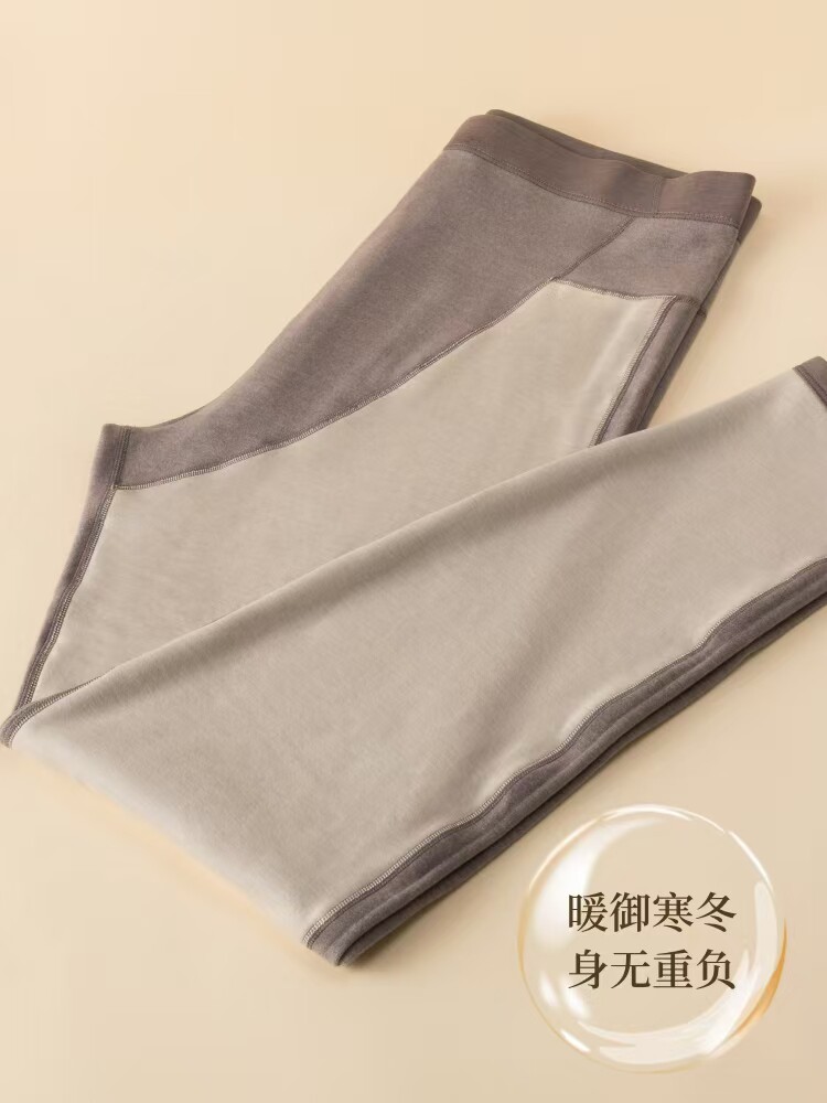 2025年秋季时尚百搭通勤简约休闲女士暖民加护裤，女装打底裤，湘姗