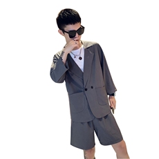 大码宽版小西服套装社会小伙短裤短袖两件套A328-2075，男装西服套装，星座406