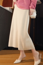 秋款高腰显瘦针织半身裙女长裙气质优雅一步裙包臀裙，女装半身裙，东远绒业