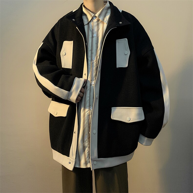 男士秋装新款工装夹克外套开衫口袋夹克衫青少年上衣JK07717-P78,男装夹克,星座308B-1