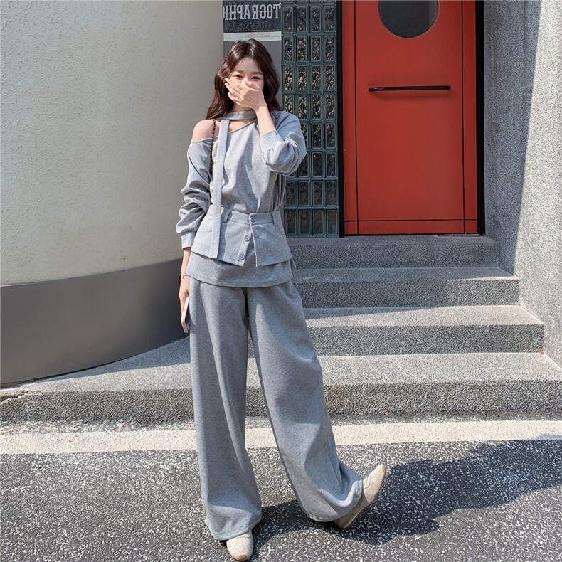26春季新款斜肩套装6675-P185-K298,女装套装/套裙,2C317