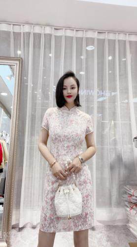 2021夏季新款连衣裙复古中式旗袍，女装连衣裙，时尚名门