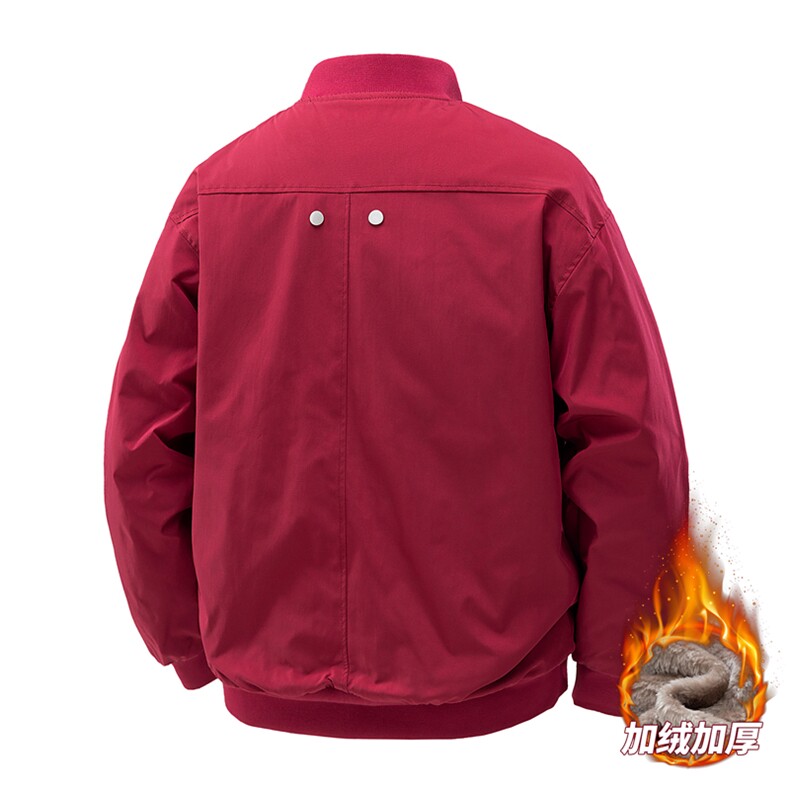 美式加绒加厚棒球服夹克男大码港风复古工装外套JK220-P75加绒P85,男装夹克,星座308B-2