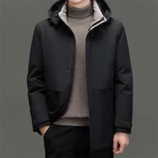 BN23779钱塘2020-2冬季商务休闲厚款中年男士90鹅绒羽绒服P305，男装羽绒服，钱塘207-2