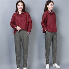 修身百搭优雅休闲长袖套装/套裙2021年夏季潮流简约个性显瘦，女装套装/套裙，奕阳依阁