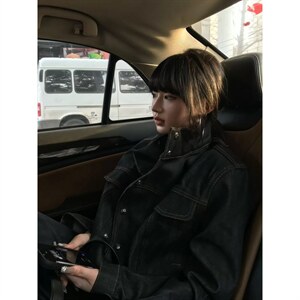 已做货DJK007-特批80自制工装立领原牛牛仔外套，男装工装外套，星座603-2