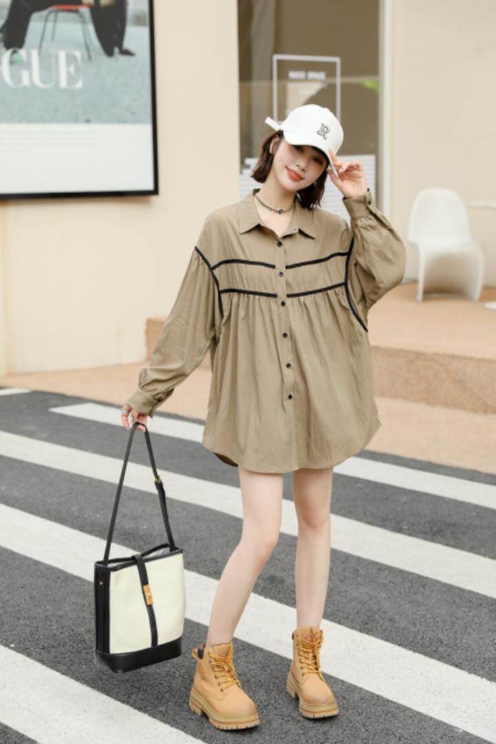 爱美欧，秋装现货韩版撞色衬衣，其它，爱美欧