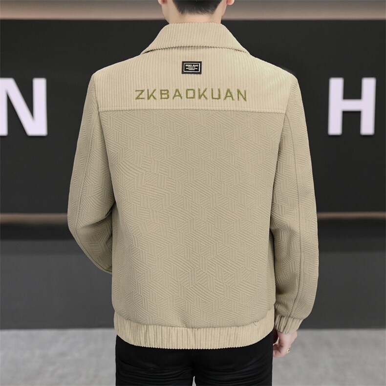 春秋季时尚休闲立领夹克男时尚轻奢高档中青年男式外套L18-P73,男装棉衣,星座310B-3