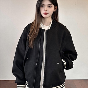 冬季时髦百搭潮牌棒球服外套男女同款潮流宽松休闲夹克上衣图片
