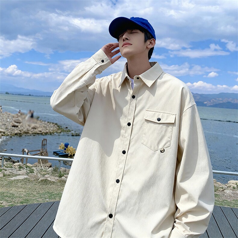 2026春季新款工装长袖衬衫男大码休闲外套C6378特P35建议零售价88,男装衬衫,电商A001