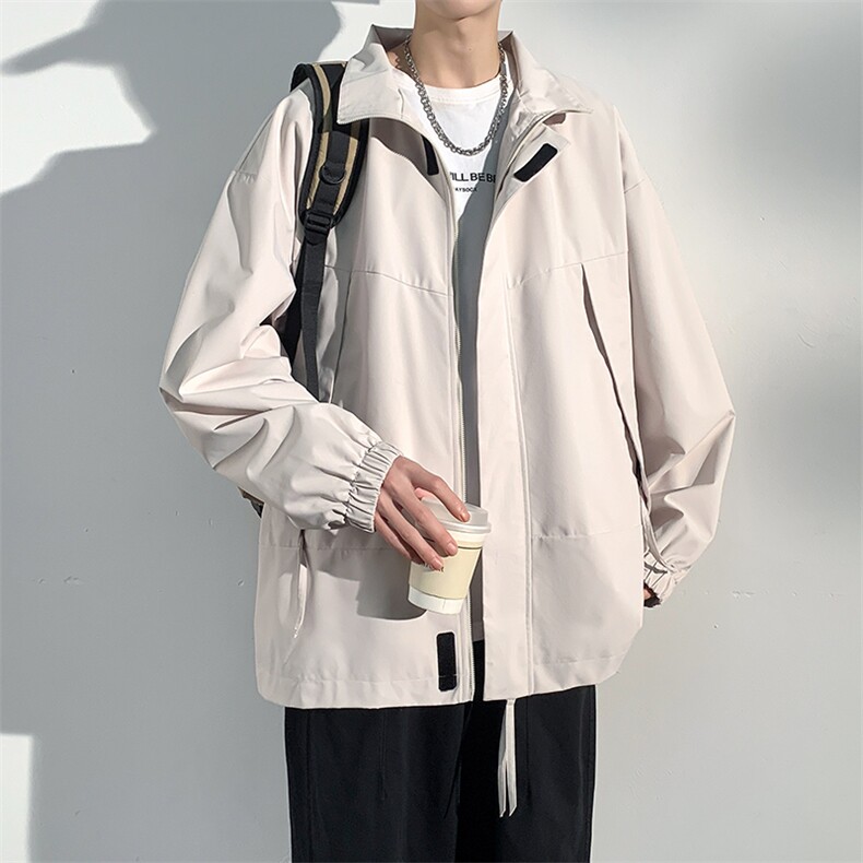 高品质不易褶皱立领防风防水夹克设计拼色外套MYJ24-7804p-65,男装夹克,电商A128