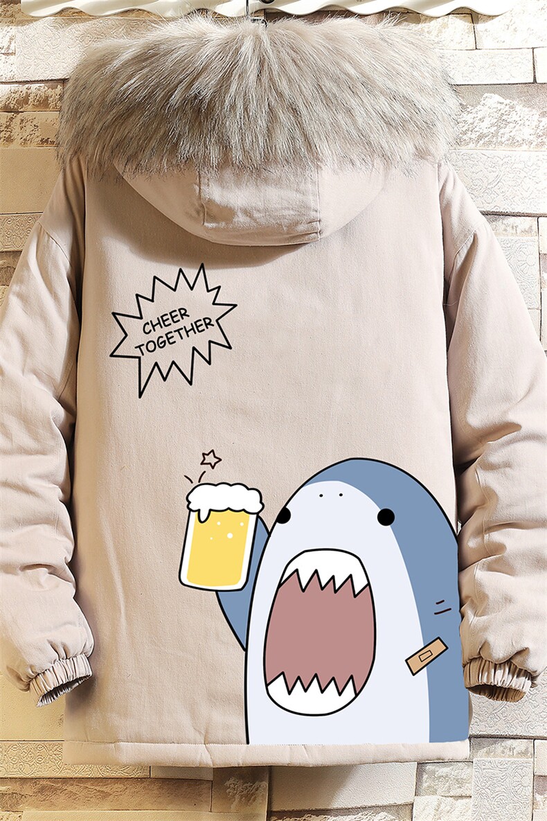 MM48137-P130冬季大毛领棉衣男士大码加厚棉袄男棉服砖墙挂拍,男装棉衣,电商A040A