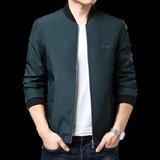 夹克男2023春季中青年休闲纯色外套棒球领爸爸装薄款上衣图片