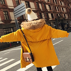大货!可脱卸帽大毛领棉服8505A-8828仿毛真毛，女装棉衣/棉服，依依服饰