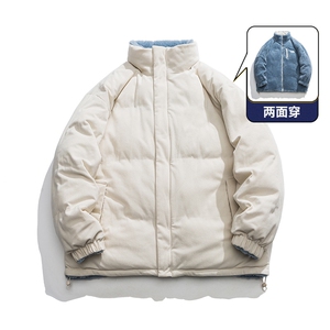 秋冬新款纯色灯芯绒棉衣宽松日系百搭棉衣外套MY9315-1P-95图片